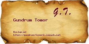Gundrum Tomor névjegykártya